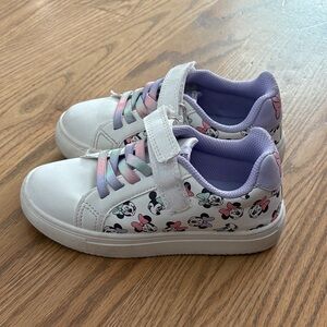Disney Kids White and Lavender Minnie Mouse Sneakers